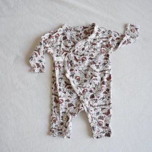 Banana Republic Unisex Girls Boys 3-6 Month Wrap-Front Cotton Baby Pajamas